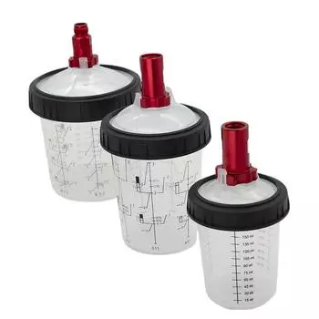 Быстроразъемный адаптер для распылителя, красный адаптер для распылителя краски без очистки, одноразовый мерный стаканчик для распылителя 16x1.5MM external