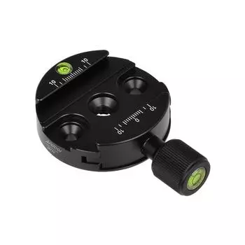 Быстроразъемный пластинчатый зажим из алюминиевого сплава 60 мм, 3/8 дюйма, с адаптером 1/4 дюйма / пузырьковым уровнем