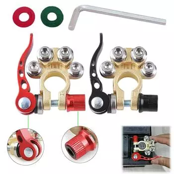 Быстроразборная головка аккумулятора из цинкового сплава Клеммы головки аккумулятора с утолщенной головкой Материал цинкового сплава