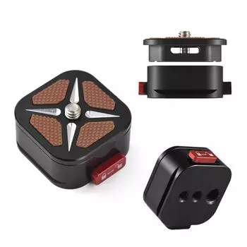 Быстросъемная пластина для штатива QR-пластина, адаптер для крепления камеры, быстрая установка с винтом 1/4 дюйма 1/4 дюйма и чёрный