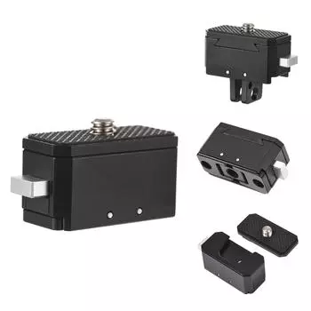 Быстросъемная пластина Штатив QR Пластина Адаптер для крепления камеры Быстрая настройка Алюминиевый сплав с 1/4 дюйма чёрный