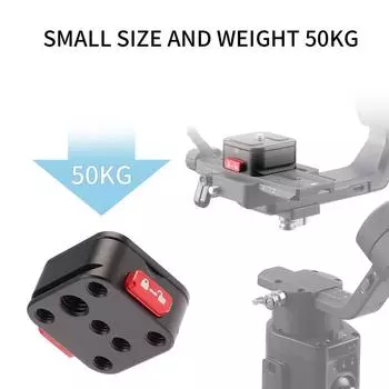 Быстросъемная пластина Штатив QR Пластина Адаптер для крепления камеры Быстрая настройка Алюминиевый сплав с 1/4 дюйма чёрный