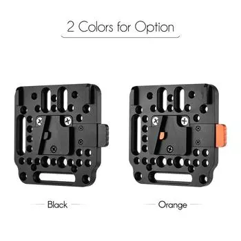 Быстросъемная пластина V-Lock из алюминиевого сплава, 1/4 дюйма, зенковка M3, M4, резьба 1/4 дюйма для V-образного крепления чёрный