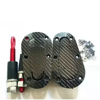 Быстросъемные замки капота из настоящего углеволокна для гоночного автомобиля, защелки, комплект для запирания без ключа