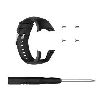 Быстросъемный держатель для часов, аксессуар из кремниевого браслета, подходит для запястья тренера, мягкий ремешок чёрный