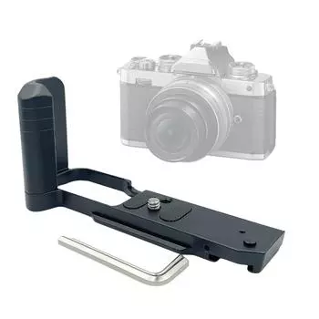 Быстросъемный кронштейн L-образной формы для камеры ZFC с отверстием ArcaType 1/4 для горизонтальной/вертикальной съемки серебряный