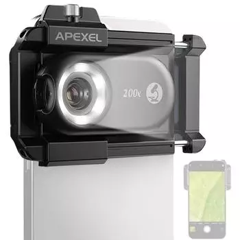 Быстросъемный микроскоп для мобильного телефона Портативный микроскоп для мобильного телефона Высокое увеличение CPL Поляризованный 100X Magnification разноцветный