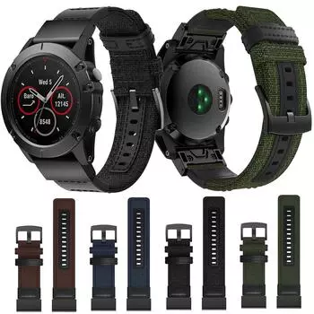 Быстросъемный парусиновый ремешок 22 мм 26 мм для Garmin Fenix 6 6X Pro 5 5X 7 7X Plus, ремешок для умных часов Garmin Fenix 3/3 HR Quatix 5