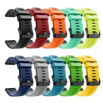 Быстросъемный силиконовый ремешок 22 мм для Garmin Fenix 5/5 Plus 6 7 Pro, ремешок для умных часов Garmin Quatix 5 Forerunner 955 965 чёрный