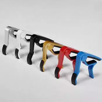 Быстросменный зажимной ключ, акустическая классическая гитара, каподастр для регулировки тона электрогитары, гавайской гитары чёрный