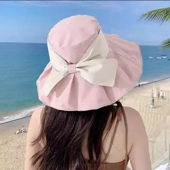 Быстросохнущая кепка-бантик для рыбалки в стиле пэчворк, кепка для кемпинга, повседневная солнцезащитная панама для девочек чёрный