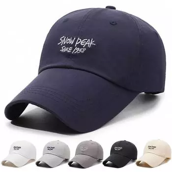 Быстросохнущая кепка с вышивкой, универсальная, маленькая, солнцезащитная, бейсбольная кепка для отдыха на природе, мягкий верх, загнутые поля, вышитые буквы, кепка для мужчин Adjustable тёмно-синий