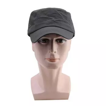 Быстросохнущая крышка, летняя сетчатая пористая крышка с плоской вершиной для защиты от солнца и солнцезащитная крышка с утиным языком One Size темно-синий