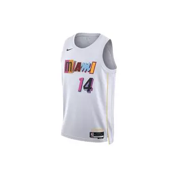 Быстросохнущая майка из джерси с принтом Nike NBA Miami Heat Tyler Herro City Edition, сезон 2022–23, майка из джерси унисекс, белая DO9599-102 XL