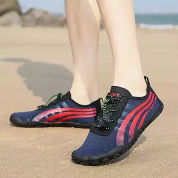 Быстросохнущая мужская обувь для воды Женская дышащая легкая обувь цвета морской волны Нескользящие эластичные пары уличные кроссовки для пеших прогулок, прогулок и езды на велосипеде, размер 35-46 35 чёрный