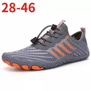 Быстросохнущая обувь Aqua для мужчин и женщин, нескользящая обувь для водных видов спорта, дышащие легкие кроссовки унисекс для подводного плавания и плавания 35 серый