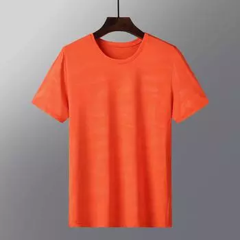 Быстросохнущая одежда, мужской свободный топ с короткими рукавами, женская однотонная футболка с короткими рукавами, большая спортивная футболка из ледяного шелка L