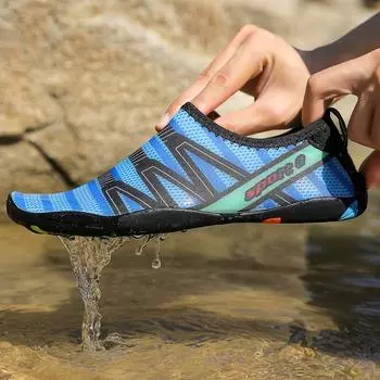 Быстросохнущая пляжная обувь для воды, унисекс, тапочки для плавания в воде, приморские кроссовки для серфинга босиком по течению, женские и мужские легкие сандалии 35