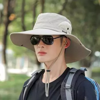 Быстросохнущая рыбацкая кепка с отверстиями для защиты от ультрафиолета, дышащая солнцезащитная шляпа на открытом воздухе циан