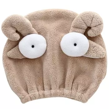 Быстросохнущая шапочка для волос Эластичная Сильное водопоглощение Тонкое волокно Приятная для кожи Мультяшная Сушка волос верблюд