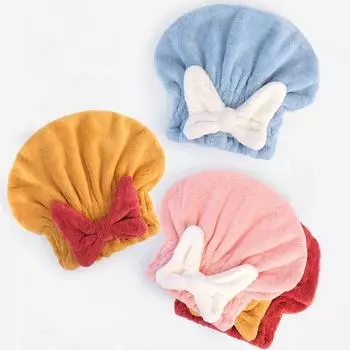 Быстросохнущая шапочка для волос, женская купальная шапочка, полотенце из микрофибры, шапочка для душа для спа, аксессуары для ванной комнаты, шапочка для душа розовый