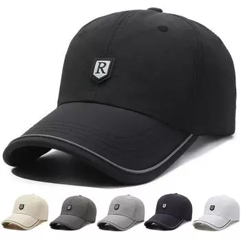 Тонкая быстросохнущая бейсболка с буквой Letter, мужская летняя спортивная рыболовная кепка с солнцезащитным кремом, мужская шляпа от солнца белый