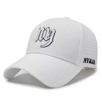 Быстросохнущая женская бейсболка Мужская весенне-летняя легкая дышащая солнцезащитная кепка белый