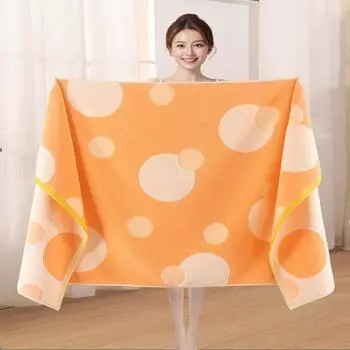 Быстросохнущее банное полотенце хлопок впитывающее бытовое взрослое банное полотенце утолщенное увеличенное обертывание мультяшное зимнее плавание пляжное полотенце 70X140cm белый