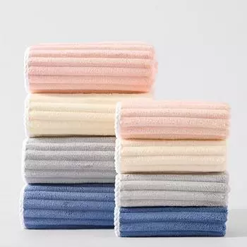 Быстросохнущее безворсовое полотенце для мытья лица, домашнее коралловое бархатное полотенце для душа и сушки волос towel35*75CM