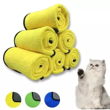 Быстросохнущее полотенце для домашних животных, впитывающее банное полотенце для домашних животных для собак, кошек, мягкое безворсовое волокно, полотенца для собак, одеяло для кошек, товары для домашних животных M 60x30cm синий