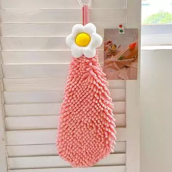 Быстросохнущее полотенце для рук для кухни, ванной комнаты, утолщенное, впитывающее, тряпка для мытья посуды, большое, тип «Подсолнухи», клетчатая текстура