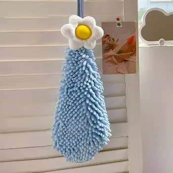 Быстросохнущее полотенце для рук для кухни, ванной комнаты, утолщенное, впитывающее, тряпка для мытья посуды, большое, тип «Подсолнухи», клетчатая текстура