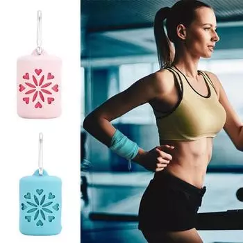 Быстросохнущее полотенце из микрофибры с силиконовым чехлом, зажимами-липучками, дышащее охлаждающее полотенце для душа, банное полотенце для бега, тренажерного зала, пляжа, спорта, путешествий, кемпинга фиолетовый