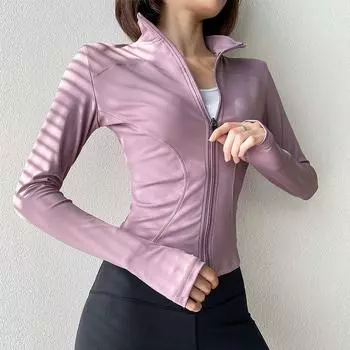 Быстросохнущие футболки для женщин, модная уличная одежда, топы для отдыха, повседневные футболки для девочек, большие размеры, однотонные футболки с застежкой-молнией и высоким воротником S