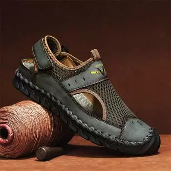 Быстросохнущие мужские сандалии для плавания Aqua Shoes, модные летние прогулочные туфли с дышащей сеткой, нескользящие мужские сандалии для отдыха на открытом воздухе 38