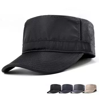 Быстросохнущие военные шапки для мужчин, летние бейсболки с плоским верхом, женские уличные солнцезащитные кепки, сетчатая дышащая кепка в стиле милитари