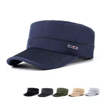 Быстросохнущие военные шапки для мужчин, летние бейсболки с плоским верхом, женские уличные солнцезащитные кепки, сетчатая дышащая кепка в стиле милитари