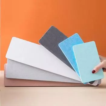 Быстросохнущий диатомитовый коврик, утолщенный, впитывающий воду коврик для кухонной раковины, коврик для смесителя, подставка для ванной комнаты 16x8cm зелёный