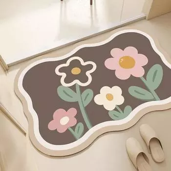 Быстросохнущий коврик для туалетной двери в ванной комнате, впитывающий нескользящий коврик для унитаза 40*60cm