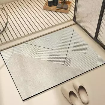 Быстросохнущий коврик для ванной комнаты, впитывающий коврик для туалета, противоскользящая подушка для входной двери с диатомовой грязью 40x60cm