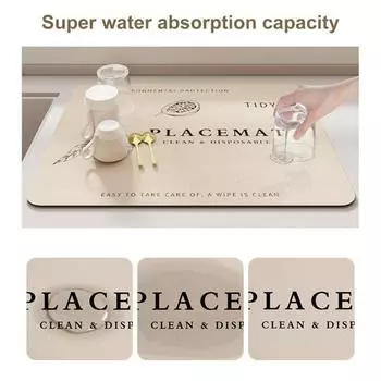 Быстросохнущий кухонный сливной коврик, супервпитывающий термостойкий нескользящий коврик для нижней столешницы, кухонный гаджет 30x40cm