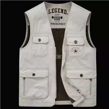 Быстросохнущий мужской жилет большого размера для занятий спортом на открытом воздухе с несколькими карманами, жилет для отдыха на открытом воздухе, рабочий верх XXXXL