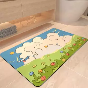 Быстросохнущий влагопоглощающий коврик для ванной комнаты - нескользящий, антимасляный коврик для ног и домашних животных для прихожей 40x60cm