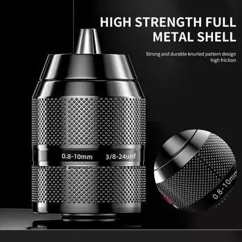 Быстрозажимной патрон для сверла с быстросменным адаптером 1/2 3/8 Unf крепление 2~13 мм 0,8~10 мм самозатягивающиеся патроны для сверл с отверткой
