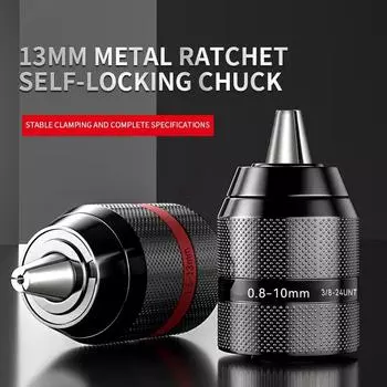 Быстрозажимной патрон для сверла с быстросменным адаптером 1/2 3/8 Unf крепление 2~13 мм 0,8~10 мм самозатягивающиеся патроны для сверл с отверткой