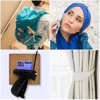 Быстрый инструмент для пошива одежды, ручной швейный инструмент для одежды, мини-пистолет для подгибки швов для одежды розовый