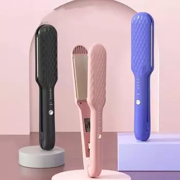 Быстрый нагрев Электрический прямой гребень для волос Однотонные выпрямляющие утюжки для волос Выпрямитель для волос Ежедневно чёрный