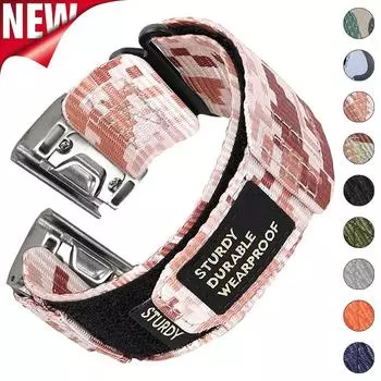 Быстрый нейлоновый ремешок для часов Garmin Instinct 2X Tactics Strap Fenix 6X Pro 5X Plus 7X 26 мм 22 мм сменный спортивный браслет Garmin 26mm чёрный