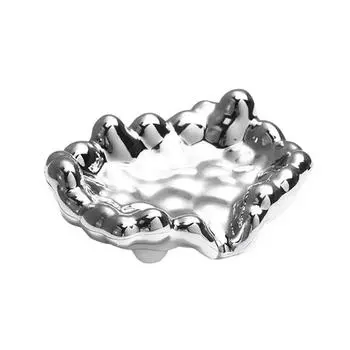 Быстрый слив Белый/Золотистый/Серебристый Цвет Мыльница Умывальник Столешница Поднос Для Хранения Аксессуары Для Туалета DROP