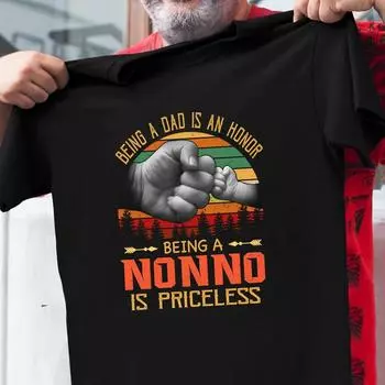 Быть Nonno бесценно Футболки унисекс с индивидуальным именем Дедушка S